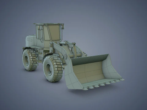 Wheel Loader Rigged 3D Model