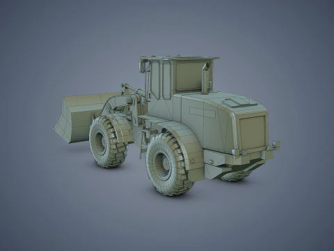Wheel Loader Rigged 3D Model