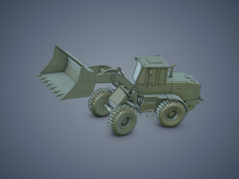 Wheel Loader Rigged Modèle 3D