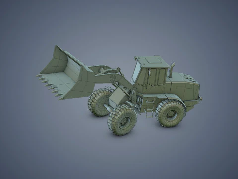 Wheel Loader Rigged 3D Model
