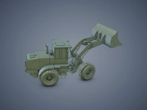 Wheel Loader Rigged 3D Model
