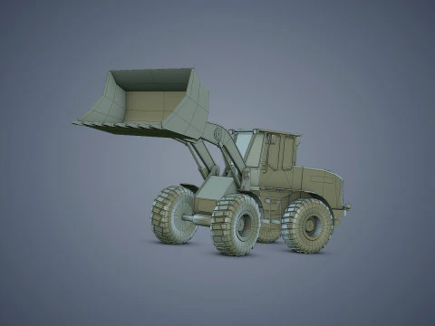 Wheel Loader Rigged 3D Model