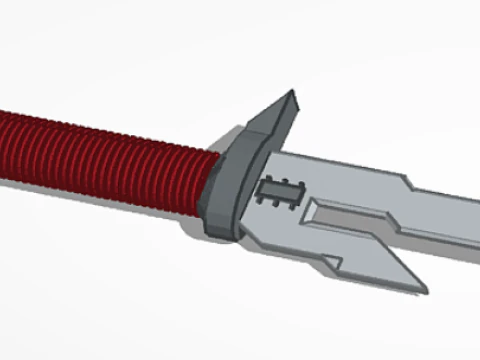 Toji Fushiguros Arma Alabarda Celestial Invertida Modelo de impresión 3D