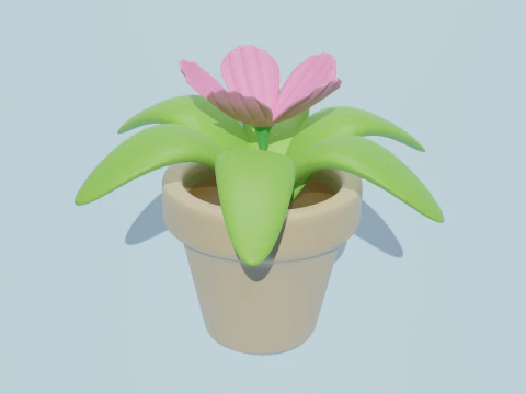 Potted plants-flowers 3D Model