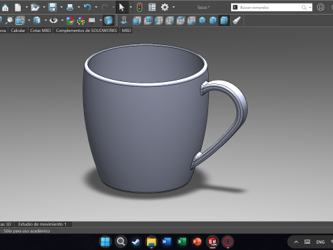 Taza para cafe 3D 프린트 모델