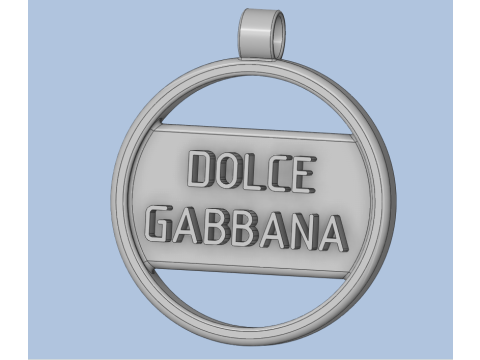 Liontin di leher Model Cetak 3D