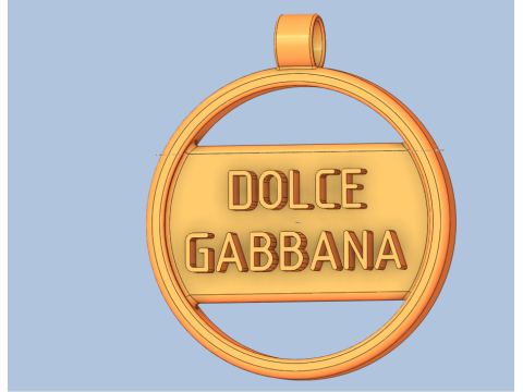 Liontin di leher Model Cetak 3D