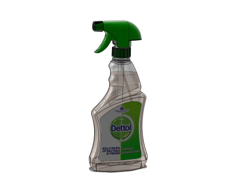 3D Dettol Spray Cleaner 3D Model