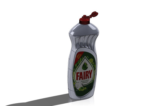3D Fairy Dishwashing Liquid Bottle 3D Model