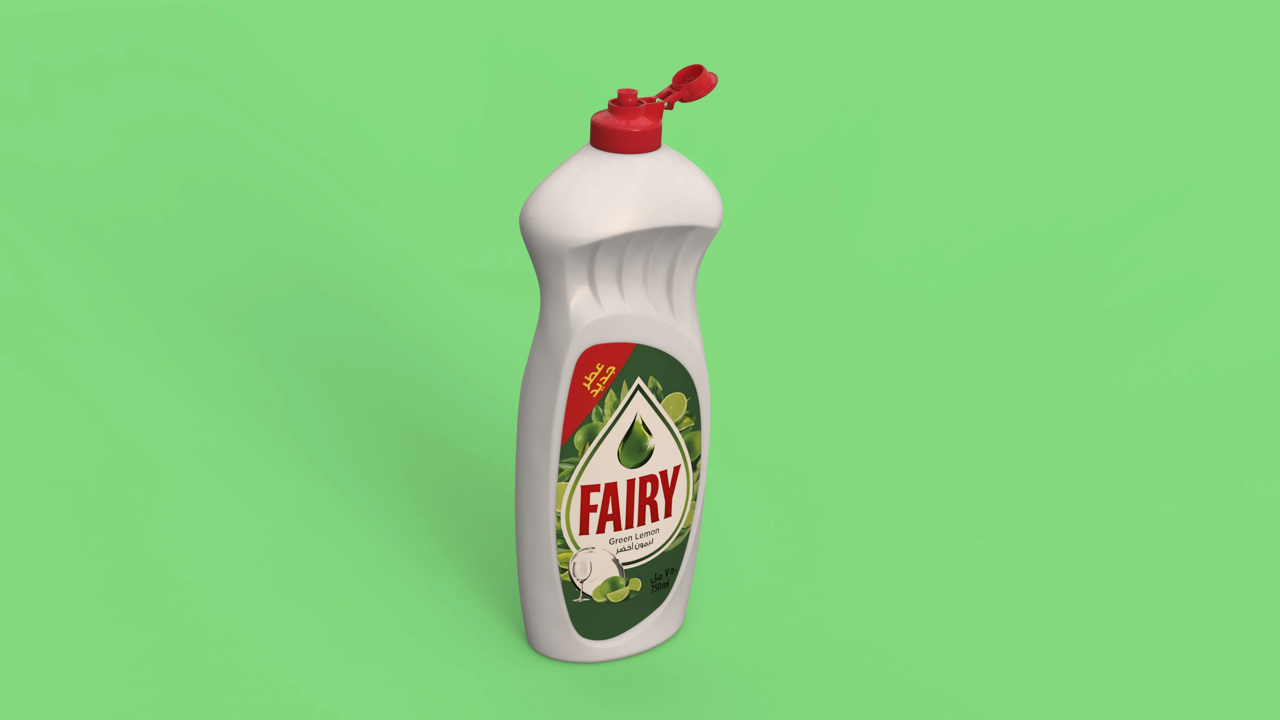 3D Fairy Dishwashing Liquid Bottle 3D Model .c4d .max .obj .3ds .fbx .stl .blend