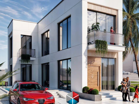 Nowoczesna willa Model 3D