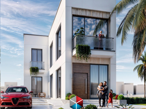 Modern villa 3D मॉडल