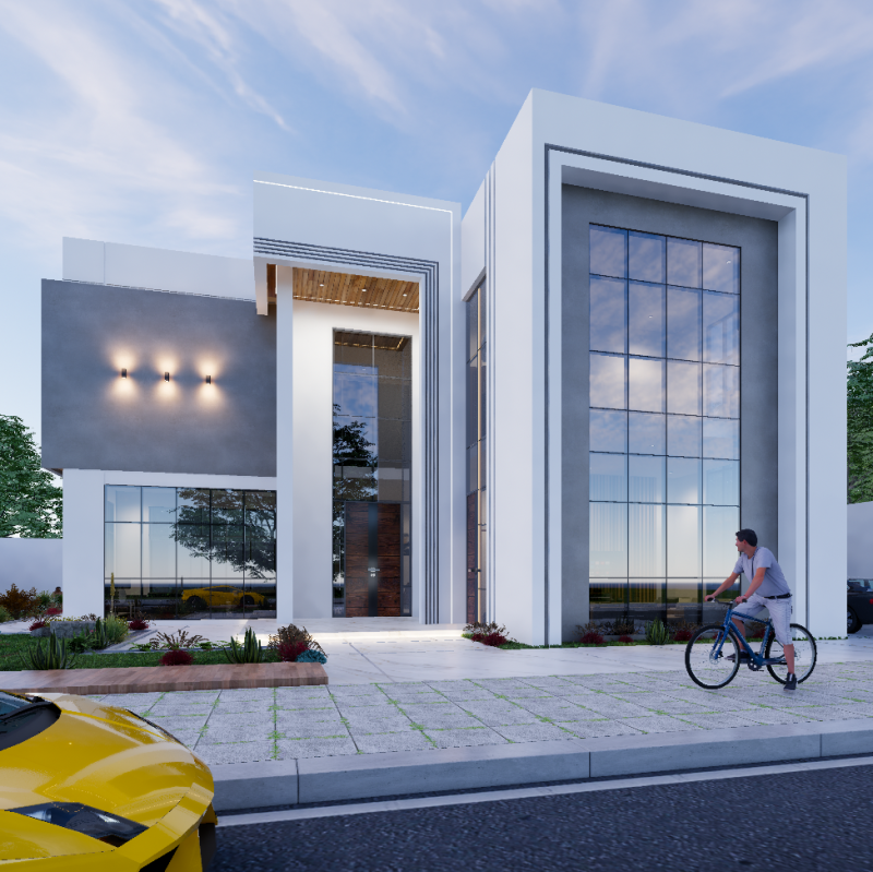 2 story modern villa in uae 3D Модель .c4d .max .obj .3ds .fbx .stl .blend