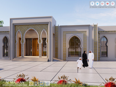 Single story isklamic villa 3D Model