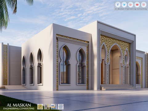 Single story isklamic villa 3D Model