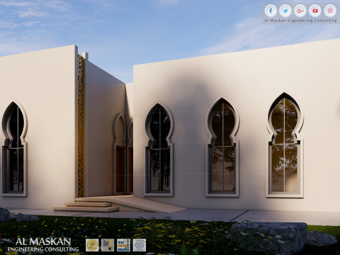 Single story isklamic villa 3D Model