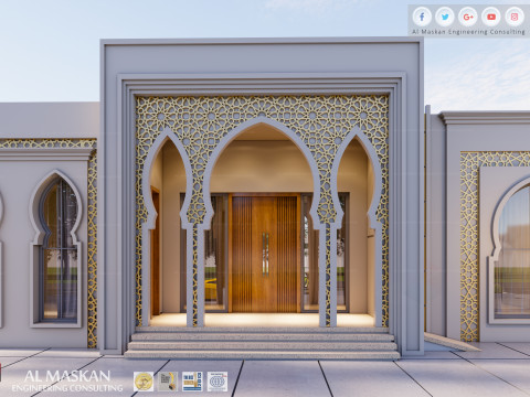 Single story isklamic villa 3D Model