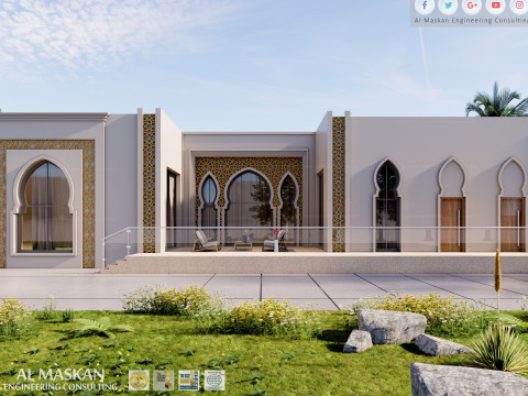 Single story isklamic villa 3D Model