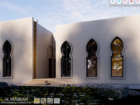 Single story isklamic villa 3D Model