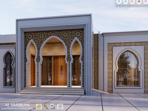 Single story isklamic villa 3D Model