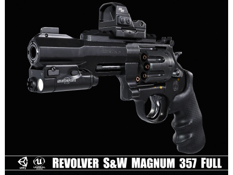 Revolver Smith and Wesson Magnum 357 Full Modelo 3D