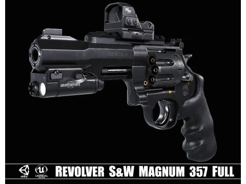 Rev&oacute;lver Smith e Wesson Magnum 357 Completo Modelo 3D