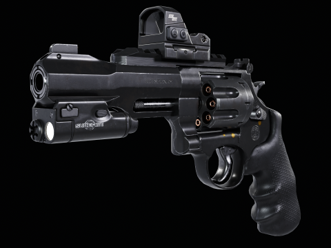 Revolver Smith and Wesson Magnum 357 Full Modelo 3D