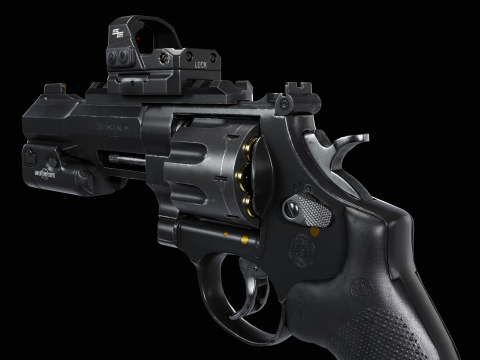 Revolver Smith and Wesson Magnum 357 Full Modelo 3D