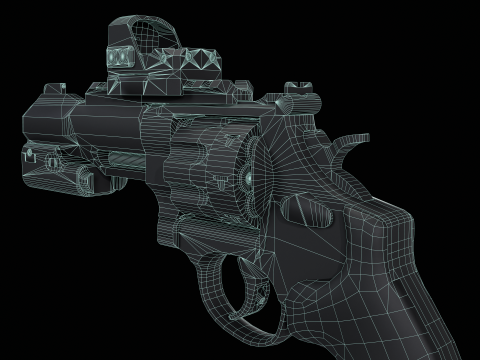 Revolver Smith and Wesson Magnum 357 Full Modelo 3D