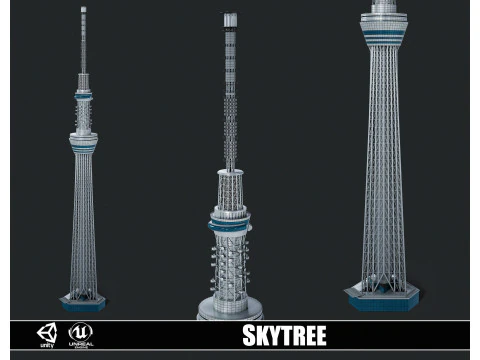 Torre Skytree de T&oacute;quio Modelo 3D