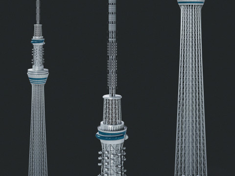 Tokyo Skytree Tower 3D Model