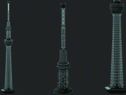 Tokyo Skytree Tower 3D Model