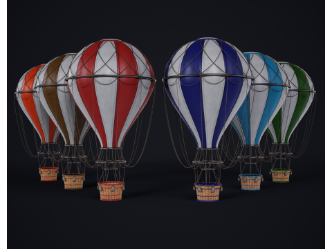 Hot Air Ballon 3D Model