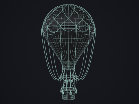 Hot Air Ballon 3D Model