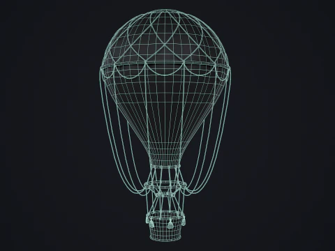 Hot Air Ballon 3D Model
