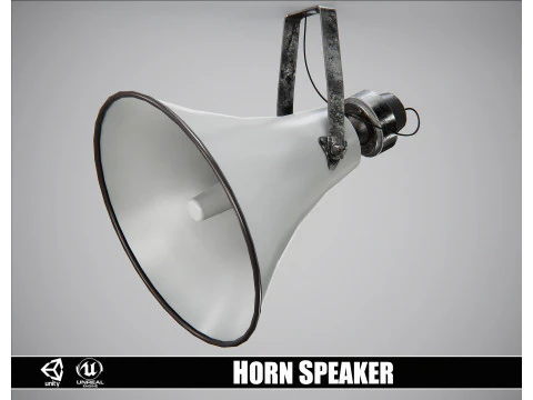 Sirene de alto-falante de buzina militar Modelo 3D