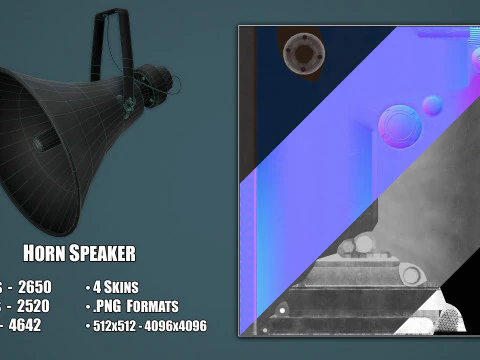 Military Horn Speaker Siren 3D Model