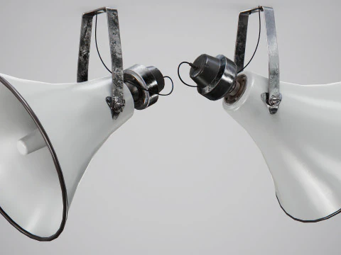 Military Horn Speaker Siren 3D Model