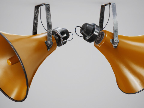 Military Horn Speaker Siren 3D Модель