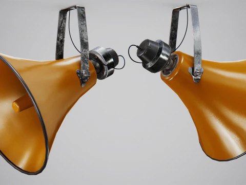 Military Horn Speaker Siren 3D Model