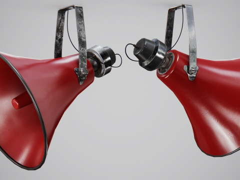 Military Horn Speaker Siren 3D Модель