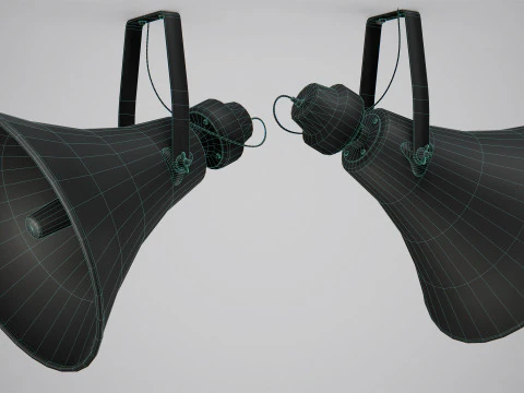 Military Horn Speaker Siren 3D Model