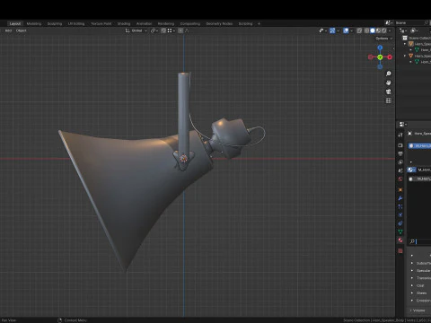 Military Horn Speaker Siren 3D Model