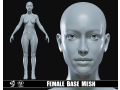 Realistic Female Body Base Mesh 3Dモデル