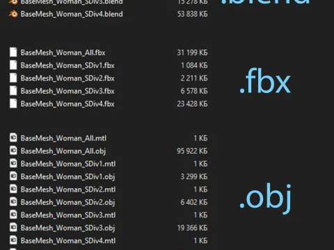 Realistisch vrouwelijk lichaamsbasisgaas 3D Model
