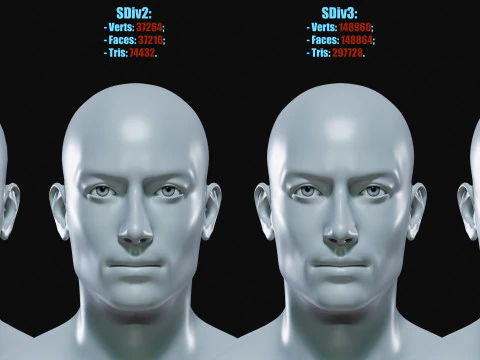 Realistic Athletic Human Body Base Mesh 3D Model