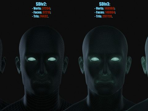 Realistic Athletic Human Body Base Mesh 3D 모델