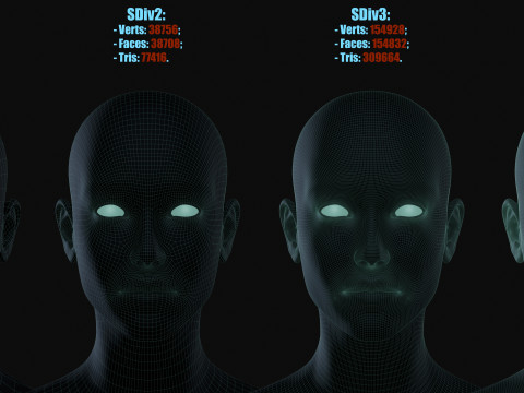 Realistic Athletic Human Body Base Mesh 3D 모델