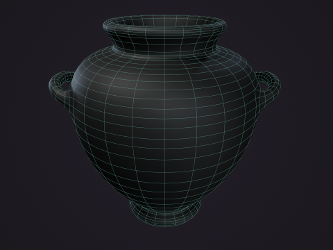 Set of 6 Clay Pots Modèle 3D