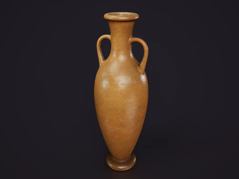 Set of 6 Clay Pots 3D Model